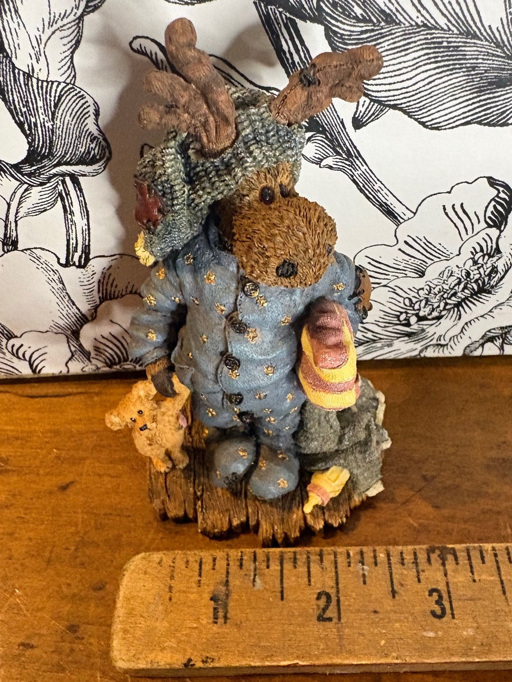 Boyds Bears Wee Folkstones Edgar Mooselfluff w/ Acorn #36902 2000 Retired